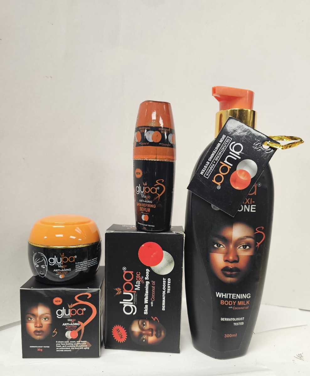 glupa glutathione+papaya skin whitening lotion GLUPA GLUTATHIONE PAPAYA WHITENING BODY LOTION 300ML +SOAP +SERUM