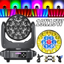 19x15W RGBW 4in1 LED 5-60  Zoom Moving Head Beam Light DMX DJ Party Stage Light