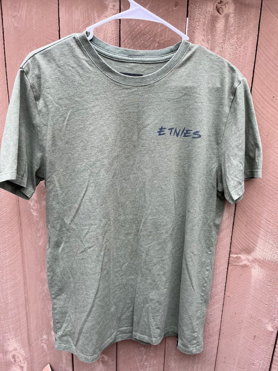 Etnies x RP Roberts Circular Wave Graphics GREEN Tshirt - Men's Sz