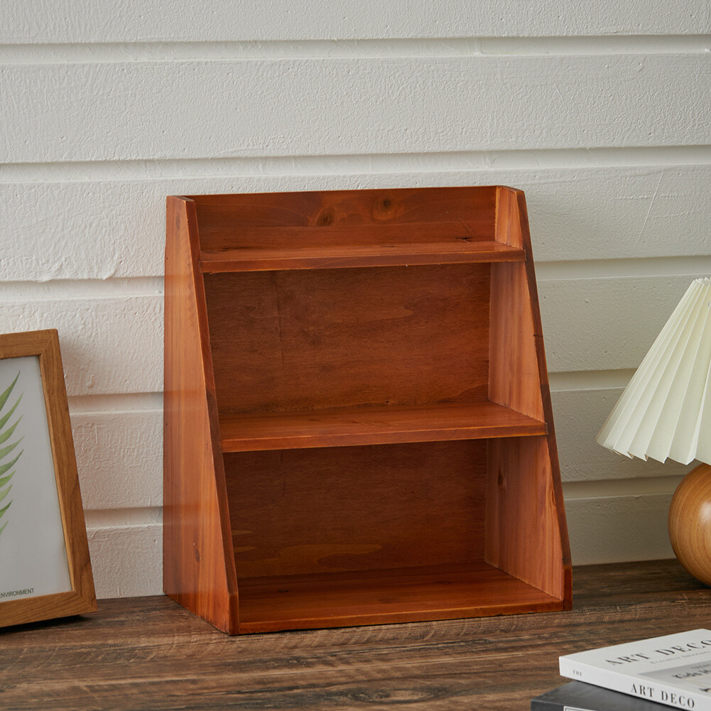 Retro Wall Shelf Small Wood Storage Craft Sundries Display