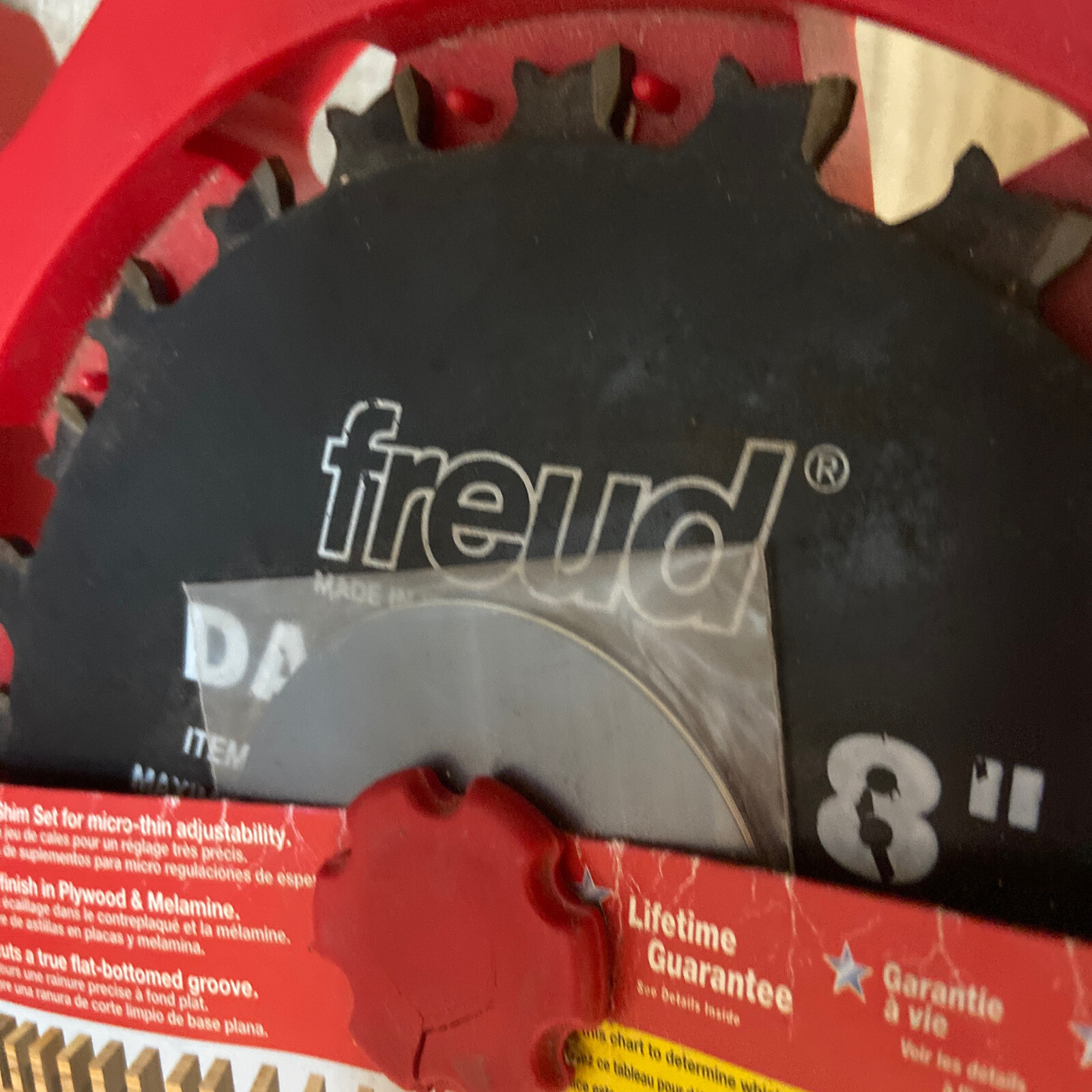 Freud Stacked 8” dado Blade Set Item SD208/ 008925330622 Made In Italy