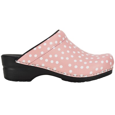 Sanita 'Fenja Spotty' Flexible Clogs in Rose (457048)