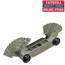 SCREW PITCH GAUGE METRIC & WHITWORTH BSW THREADS 52 BLADES, FAITHFULL PITCHMW