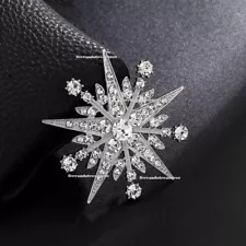 Star of Bethlehem Crystal Rhinestone Christmas Brooch Pin Blue Velvet Bag VIDEO