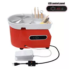 25cm Electric Pottery Wheel Machine Large Tray Clay Art Craft w/ LCD Display ORG