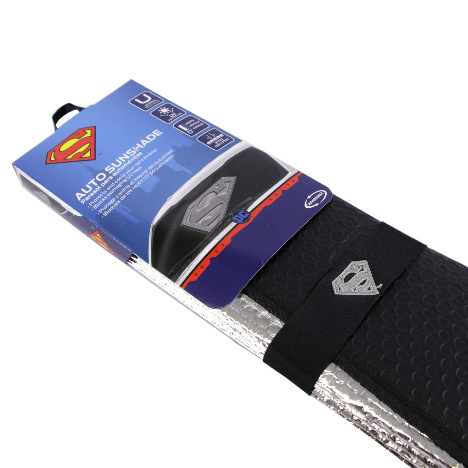 Superman Car Sun Shade Front Windshield Accordion Folding for Car and Truck