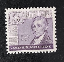 US Stamp #1105 3 Cent  James Monroe-President  Single  MNH OG 1958