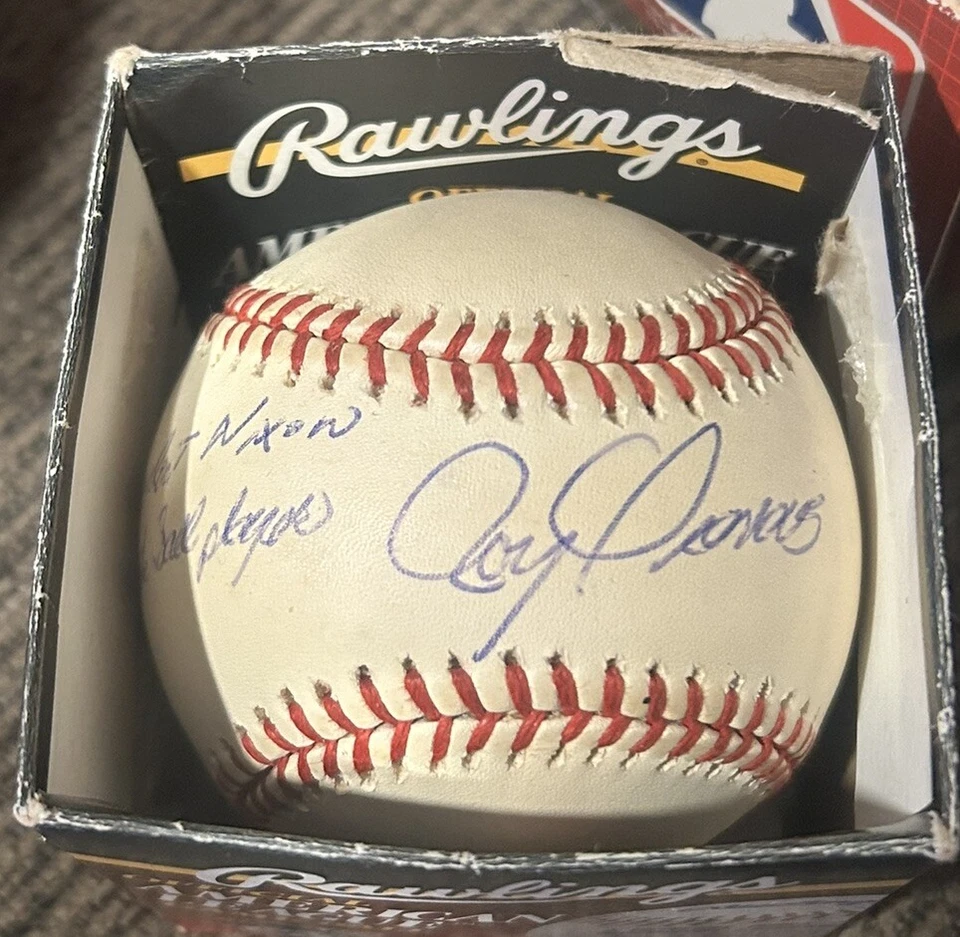 Roy Sievers Signed Baseball With Nixons Favorite Ballplayer Inscription Rare - Image 2 of 3