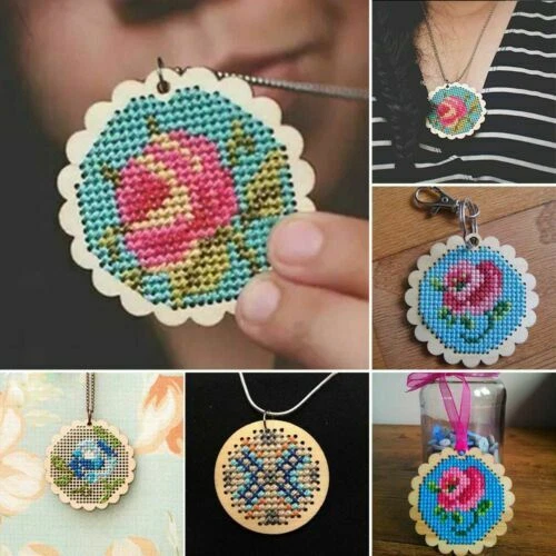 Card Completed Cross Stitches