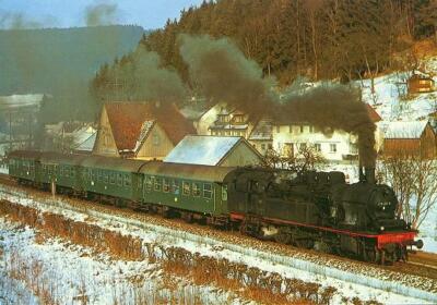 AK · Dampf-Lok 078 453  (preuß. T18) - DB - Bhf. Dettingen/Neckar - 1971  (1046)