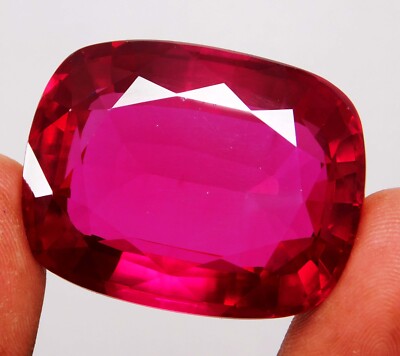Zertifiziert 125.10 Ct Natürlicher Mozambique Pink Ruby Cushion Cut Einzelstein