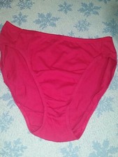 VINTAGE HANES HI CUT LEG BRIEF WAIST COTTON L VINTAGE CHERRY RED CHRISTMAS
