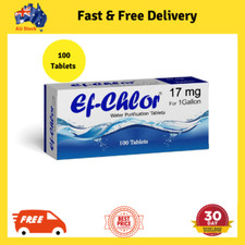 Ef-Chlor 17 Mg Water Purification Tablets 100 Tablets Pack -1 Tablet Purifies