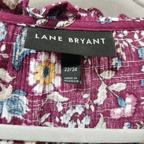 Lane Bryant Top Damen Übergröße 24 Blumen Flatterärmel Boho Bohemian Hippie - Bild 8 von 11