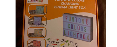 Cinema Light Box Changing Lighted Up 255 Black & Colored Letters Numbers Symbols