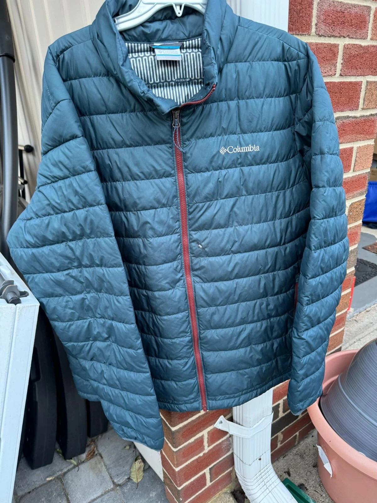 Columbia Men's Dark Teal Thermal Coil Puffer Jacket, Size XL