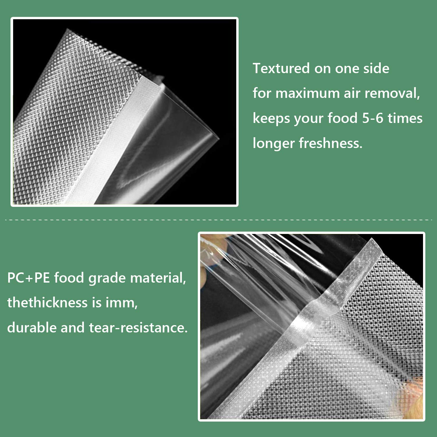 Vacuum Sealer Bags 11x50 Rolls 2 pack for Food Saver Seal a Meal Weston BPA Free eBay