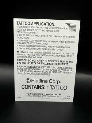 Flatline Corp Temporary Tattoos - Pick Your Tattoo!
