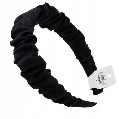 LITTLE ANGEL Haarreifen Knittereffekt Haare Haarreif Haarschmuck Schwarz Stirnband