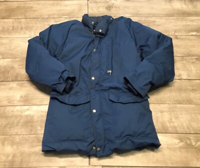 Holubar Expedition Vintage Down Blue Puffer Puffy Mens Jacket Coat Size Small