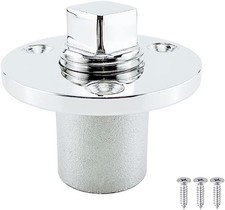 Stainless Steel Marine Boat Garboard Drain Plug, Fits 1" Transom Hole Silver