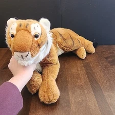 Toys R Us FAO Schwarz Realistic Plush Tiger Stuffed Animal - #64017 - 28" - 2011