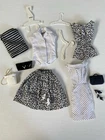 Vintage 1960s BARBIE FASHION PAK Black & White Floral Mix 'N Match Outfit Sheath