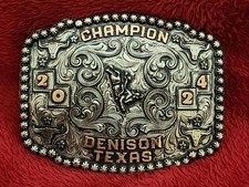 Rodeo  2024  X Treme BULLRIDING Champion Trophy Buckle  Denison Texas  Rare  W59