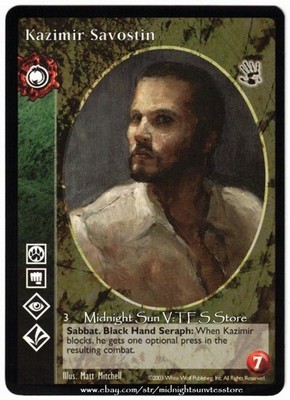 Kazimir Savostin Tzimisce Black Hand V:TES VTES Vampire CCG