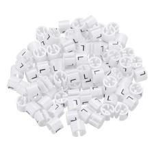 Clothes Hanger Marker L Size Tag Fit 3mm Rod White for Garment Pack of 150