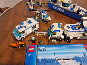 LOT OF 4 LEGO CITY POLICE COMMAND CENTER  7743 WITH SETS 7287, 7286, & 7741