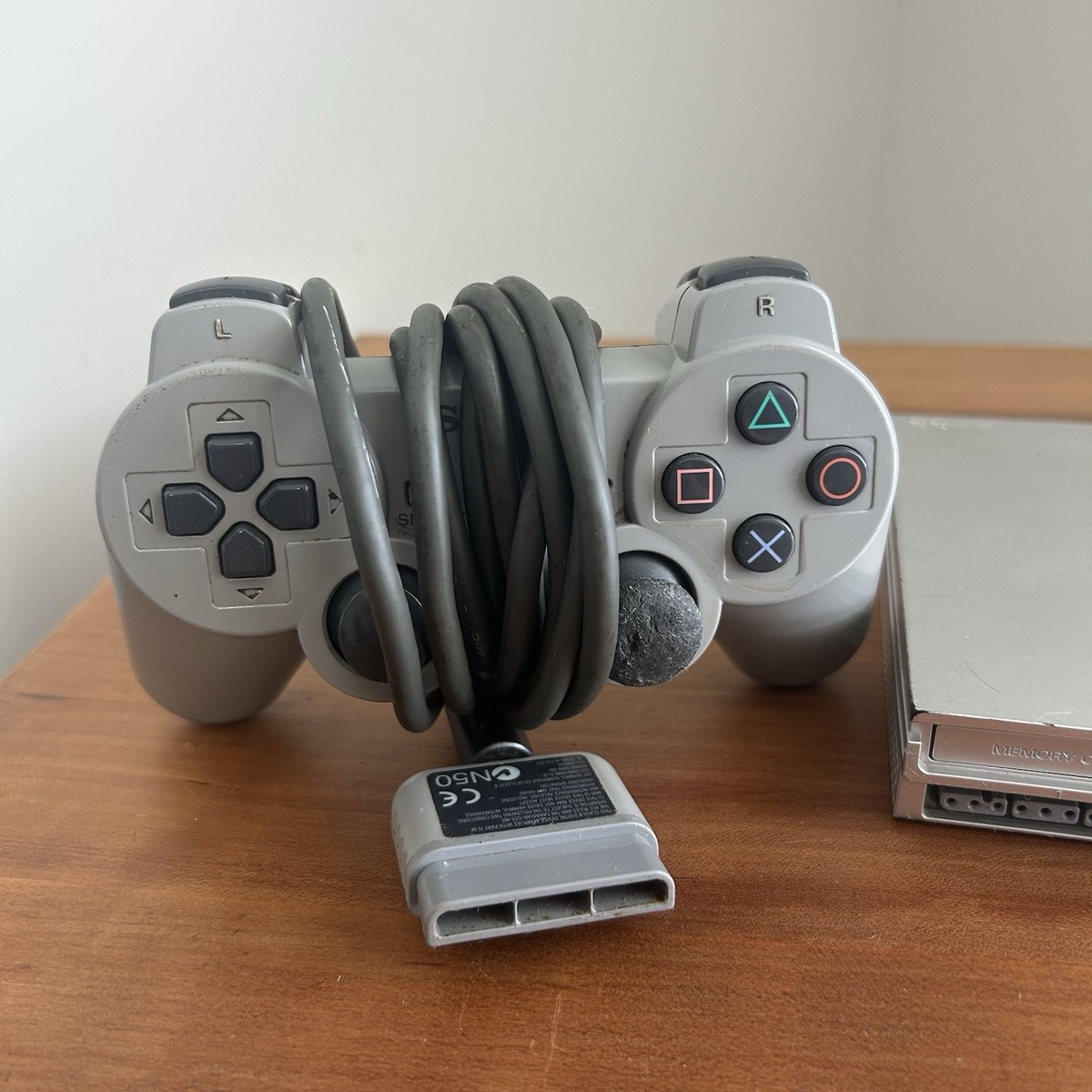 PS2 SCPH-90001 Silver Slim Console And Controller Only - AS IS FOR