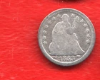 1853 Silver U.S. Liberty Seated Half Dime w/ Arrows