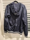 Leeds United Jacket Lightweight Windbreaker Mens Large Dark Blue White Silver — photo 2