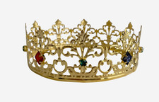 Dress Up America Gold Royal Crown - Renaissance King  Queen Costume Accessory