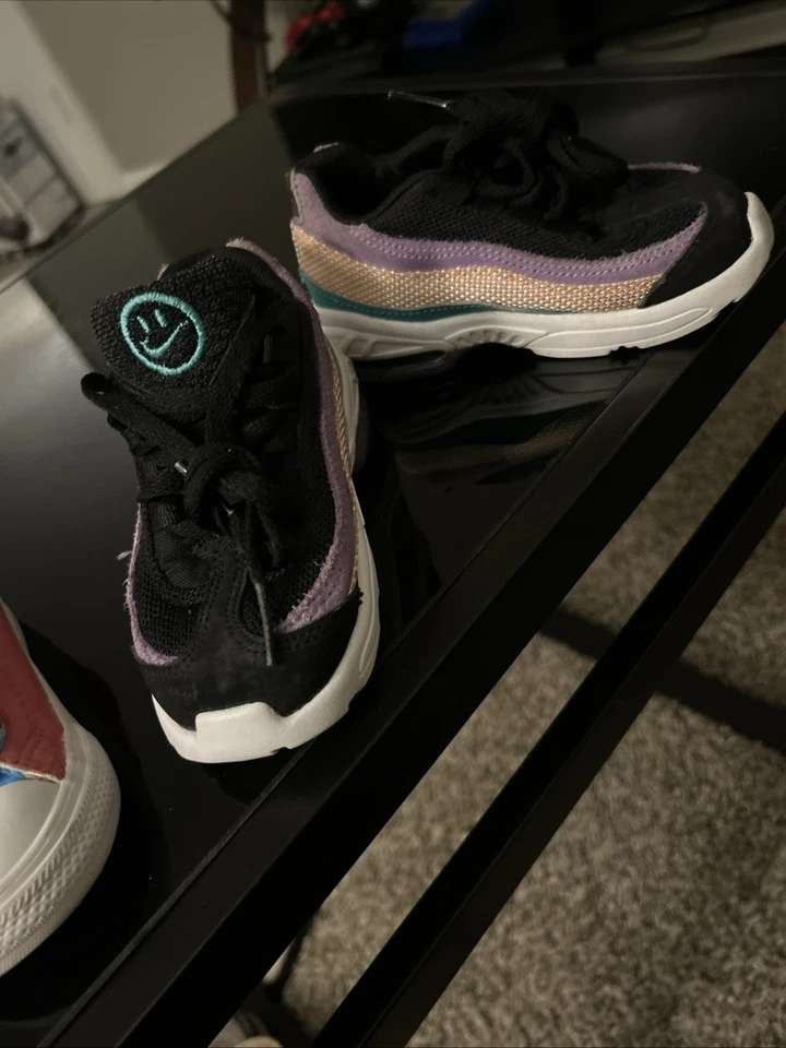 Nike Air Max Have A Nike Day Boys talla 8C negro verde púrpura verde azulado C15645-001 Foto 2 de 4