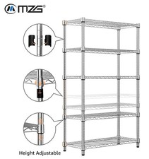 5-Tier Wire Storage Shelf Adjustable Heavy Duty Garage Shelving Kitchen Rack 63"