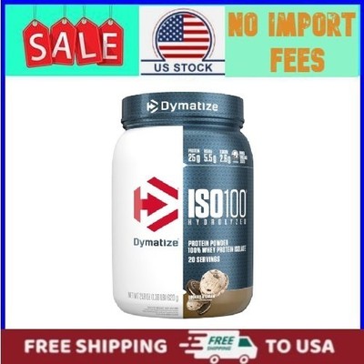 Dymatize ISO100 Hydrolyzed Whey Isolate Cookies & Cream 20 Servings