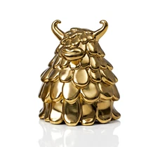 L'OBJET HAAS NIKI SIMON 24K GOLD PLATED BRASS ONE SALT SHAKER ONLY 3" SP1901 NEW