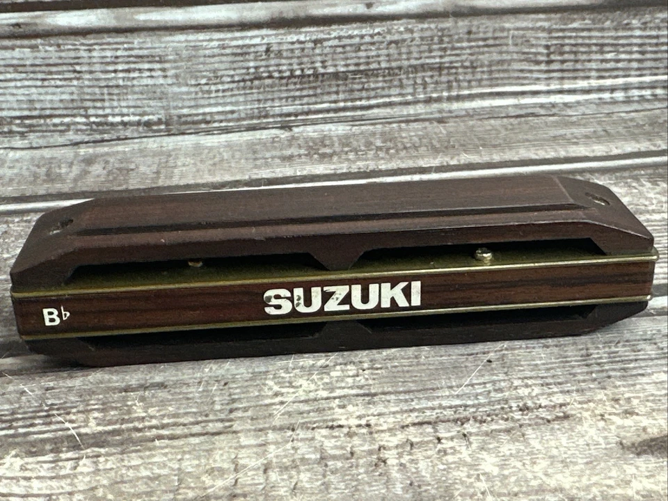 Suzuki Harmonica Pure Harp Mr-550 Llave de Bb 10 Agujeros Japón Marrón Oscuro Foto 3 de 4