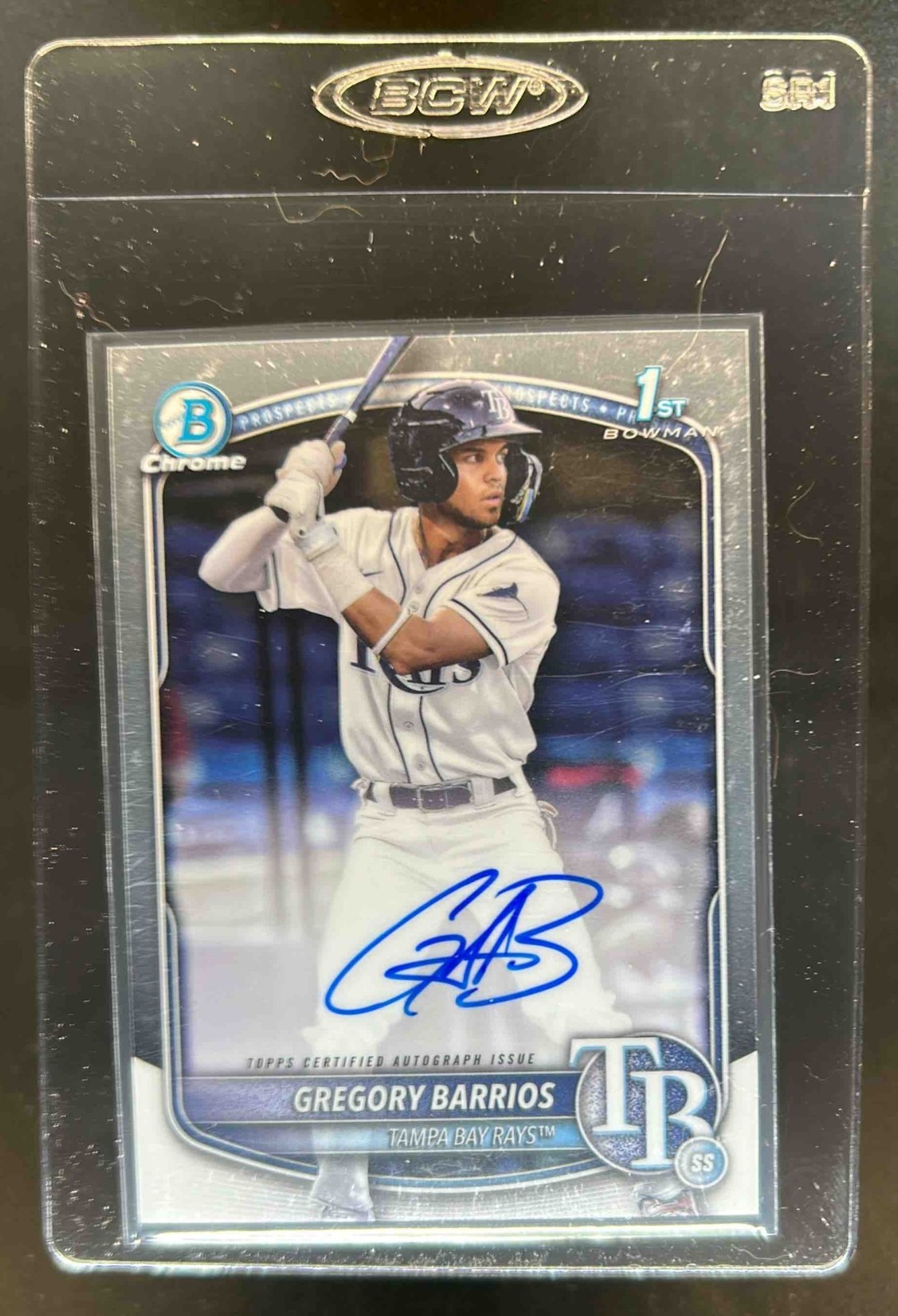 2025 Bowman Gregory Barrios Chrome Auto 1st Prospect #CPA-GB Rays