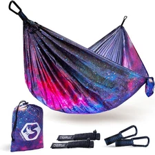 Camping Hammock - Lightweight Portable Hammock, Easy Setup with Tree-Friendly...