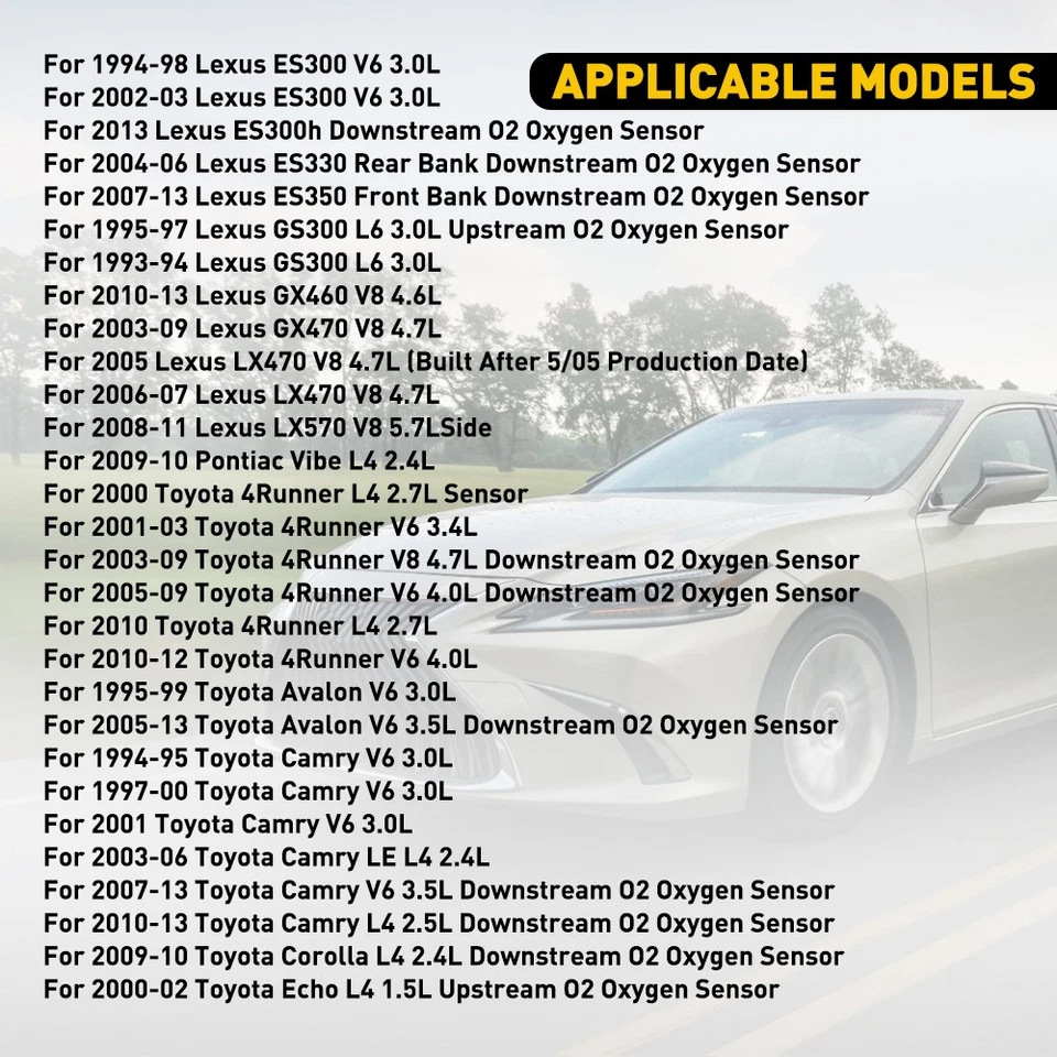 4X Sensor de oxígeno O2 234-4260 arriba+aguas abajo apto para Tundra Tacoma Toyota 234-9026 Foto 3 de 4