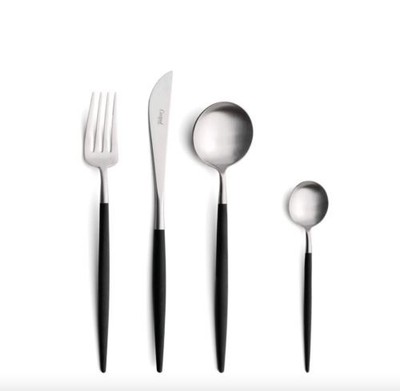 CUTIPOL GOA 24 PCS SET MATTE STEEL BLACK HANDLE  GO 006