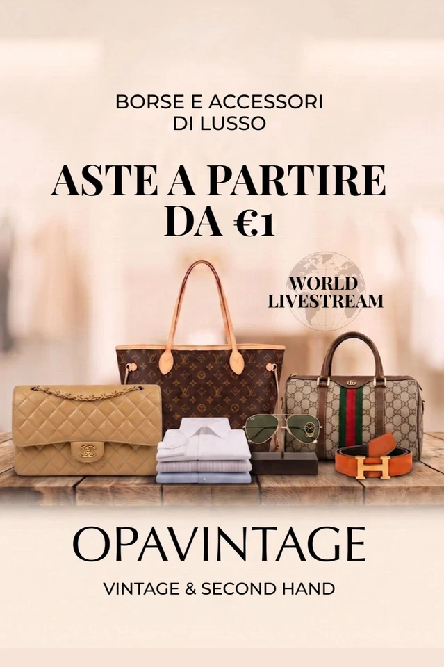 WORLD LIVESTREAM: LUXURY & VINTAGE BAGS & SHIRTS - FREE EU SHIPPING