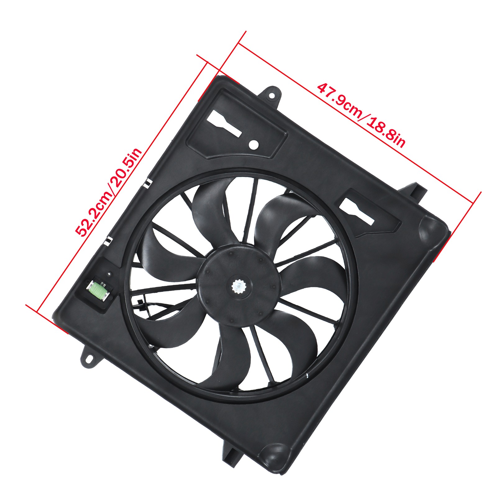 For Jeep JK Wrangler 2007-2011 V6 3.8L 55056642AB Radiator Cooling Fan Assembly thumbnail 2