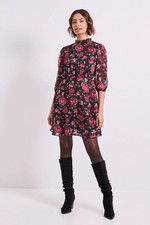 Dorothy Perkins Floral Mini Dress Womens Daywear Dresses
