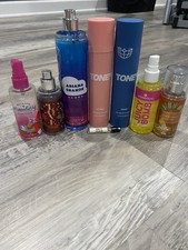 Lot of 7 New And Used Bottles Of Body Sprays. Bath Body Works, Tone, Essence