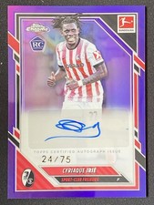 Cyriaque Irie 2025-26 Topps Chrome Bundesliga Purple Auto RC /75 #BA-CI