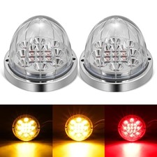2PCS Watermelon Lights, 17 LED Dual Function Stop Turn Signal Marker Amber/Red